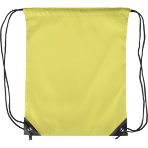 210D poliészter tornazsák, sárga (hátizsák)