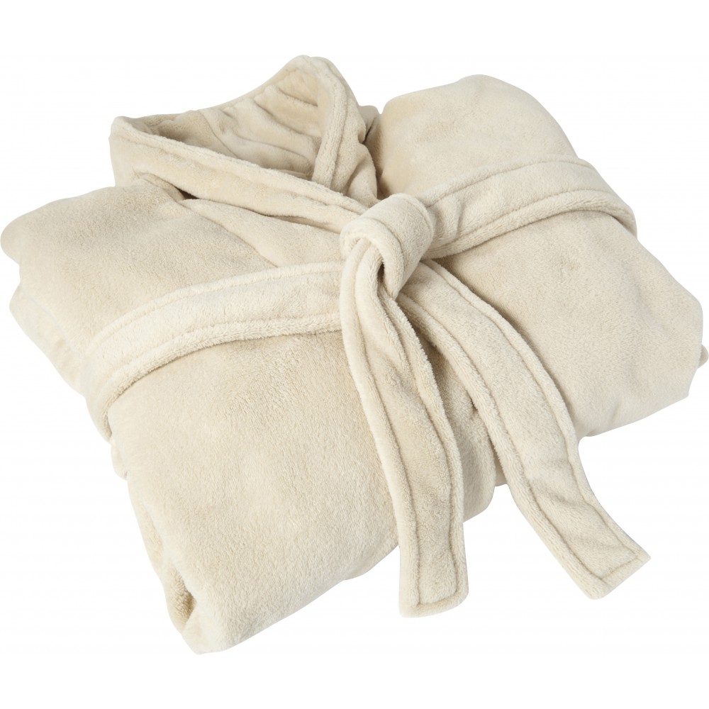 Polár fürdőköntös, drapp, L/XL (fürdőköntös)