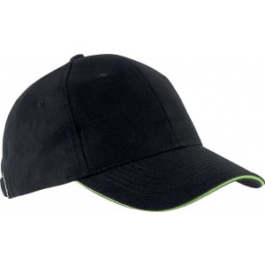 Kup Orlando 6 paneles sapka, Black/Lime, U (sapka)