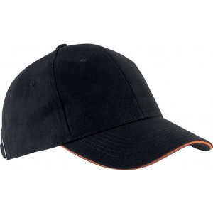 Kup Orlando 6 paneles sapka, Black/Orange, U (sapka)