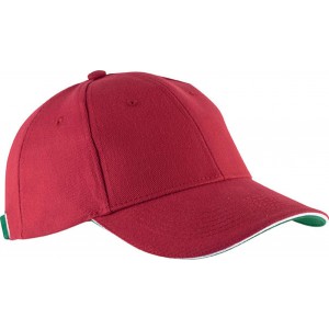 Kup Orlando 6 paneles sapka, Red/White/Green, U (sapka)