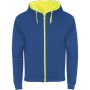 Roly Fuji uniszex cipzros pulver, Royal blue, Fluor Yellow