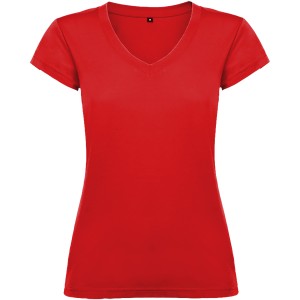 Roly Victoria ni V-nyak pamutpl, Red (T-shirt, pl, 90-100% pamut)